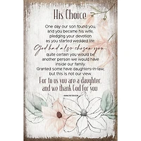 His Choice Inspirational Wood Plaque