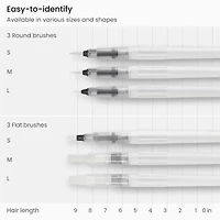 Arteza® Assorted Tip Water Brush Pen Set