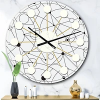Designart 'Retro Geometric Grid Iii Mid-Century Modern Wall Clock