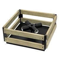 Lalia Home 14" Barnlit 4-Light Decorative Squared Metal Flush Mount