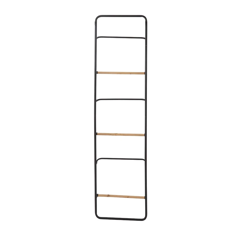 Black Metal Wall Mounted 6 Rack Magazine Holder