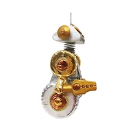 4.25" Gold & Silver Robot Glass Ornament by Ashland®