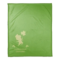 Leprechaun Crossing 50" x 60" Coral Fleece Blanket
