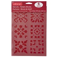 12 Pack: Pattern Block Stencils, 7" x 10" by Craft Smart®