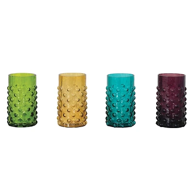 Hello Honey® 5" Hobnail Drinking Glasses, 4ct.