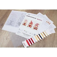 Luca-S Gnomes Of Valentine's Day Plastic Canvas Counted Cross Stitch Kit