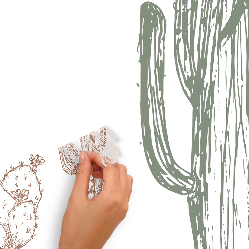 RoomMates Mr. Kate Hand-Drawn Cactus Peel & Stick Wall Decals