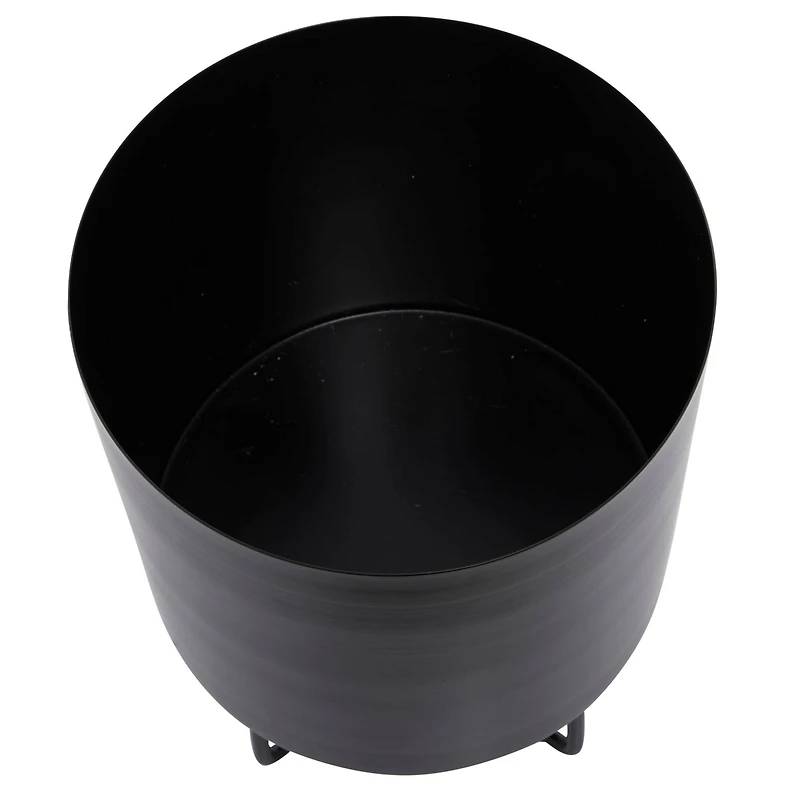 Black Modern Planter, Set of 2" 16", 13"