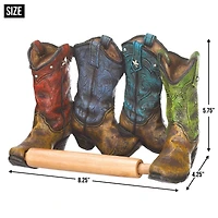 8.5" Cowboy Boots Toilet Paper Holder
