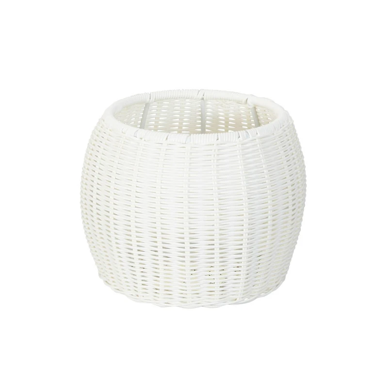 Household Essentials 10" Wide White Woven Pedestal