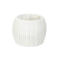Household Essentials 10" Wide White Woven Pedestal