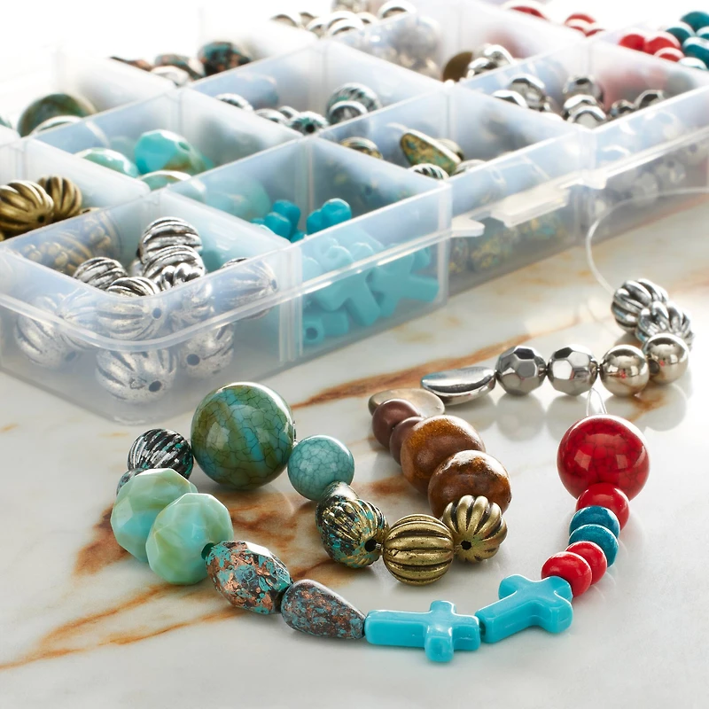 12 Pack: Southwest Crafting Beads Box by Bead Landing™