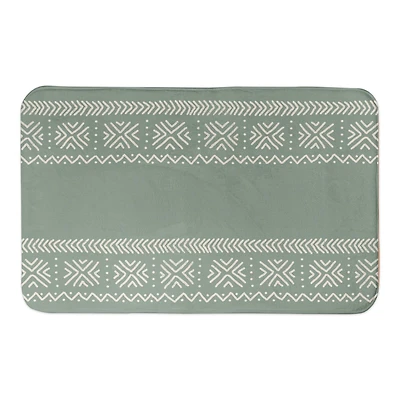 Sage Mudcloth 34" x 21" Bath Mat