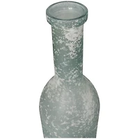 29" Frosted Spanish Bottle Glass Vase