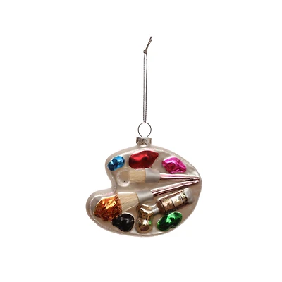3.75" Paint Palette Glass Ornament by Ashland®