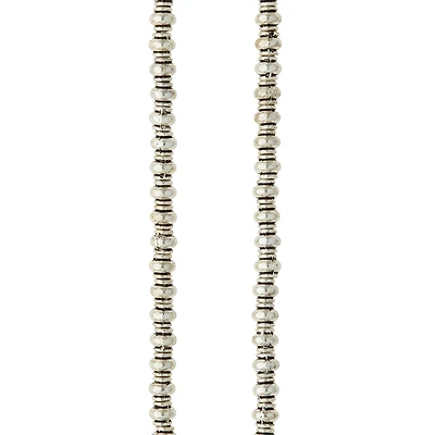 12 Pack: Silver Plated Smooth Rondelle Beads, 4mm by Bead Landing™