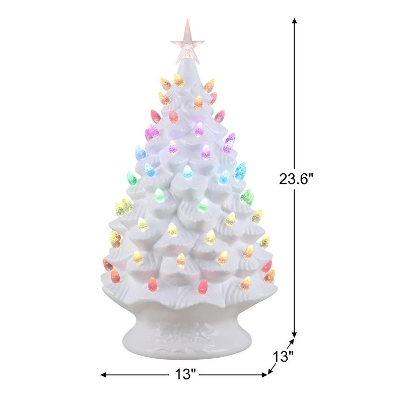Mr. Christmas 24" Nostalgic Ceramic Tree with RGB Lightshow