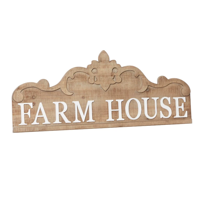 Brown Wood Farmhouse Wall Decor 19" x 47" x 1"