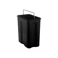 Simplify Black 5L Slim Rectangular Pedal Trash Bin with Soft Close Lid