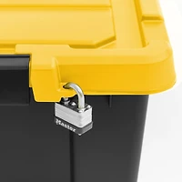 IRIS® 78.5qt. Black Store-It-All Utility Totes with Yellow Buckle Lids, 2ct.