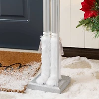 Glitzhome® 42"H Wooden Christmas Silver Dressed Soldier Nutcracker