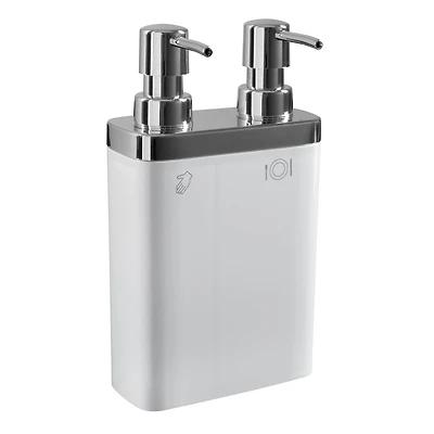 Kitchen Details White Dual Pump Soap & Lotion Dispenser