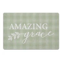 Amazing Grace Green Plaid 27" x 18" Floor Mat