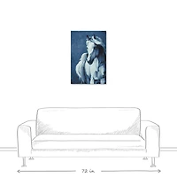 Blue Horse 20" x 30" Canvas Wall Art