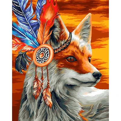 Crafting Spark Colorful Fox Painting by Numbers Kit