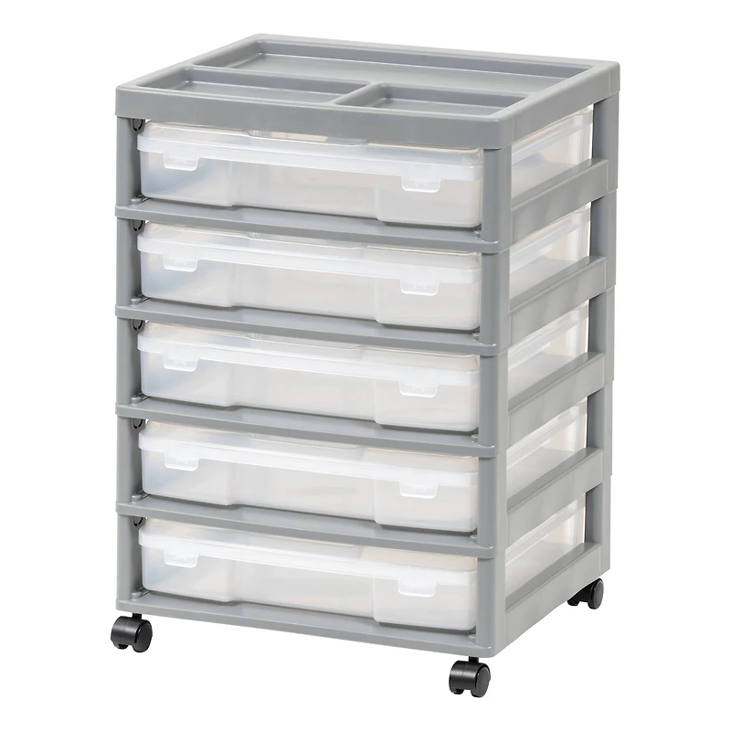 IRIS Gray 5-Case Scrapbook Cart