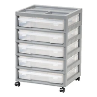 IRIS Gray 5-Case Scrapbook Cart