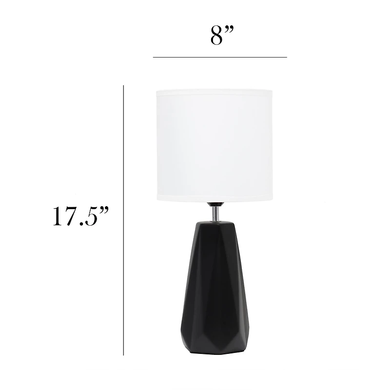 Simple Designs Ceramic Prism Table Lamp