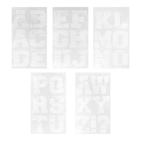 3" White Distressed Letters Iron-On Transfers by Make Market®