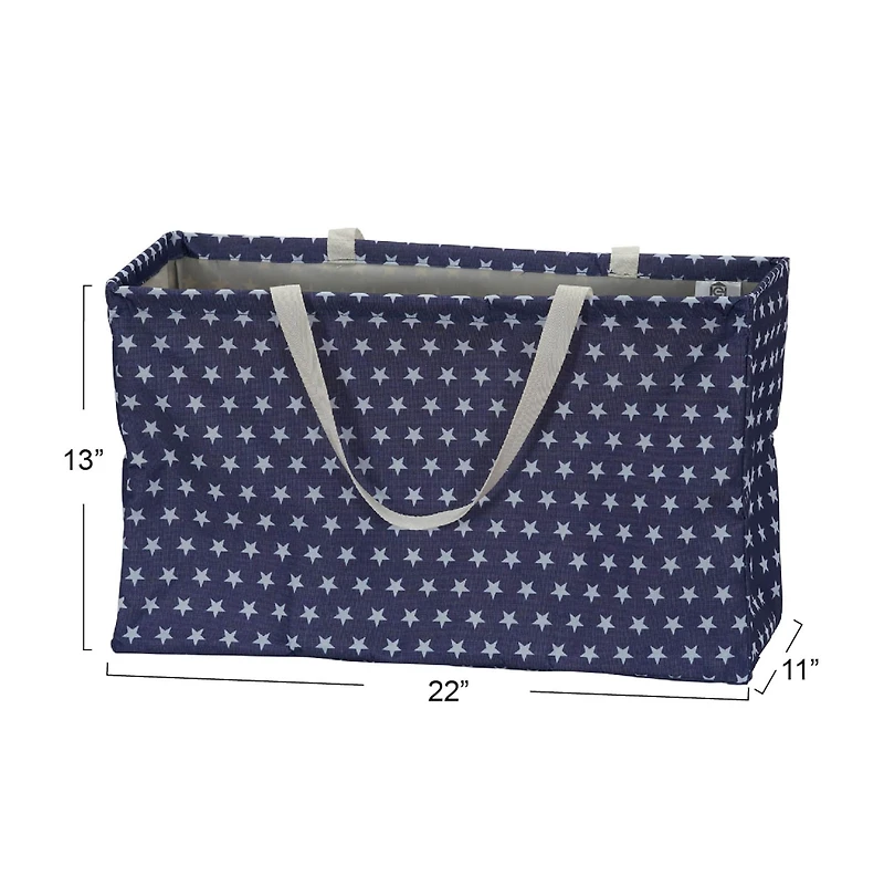 Household Essentials Krush® Blue Stars Canvas Tote