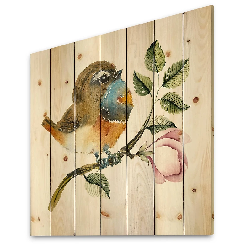 Designart - Bluethroat Bird On A Branch
