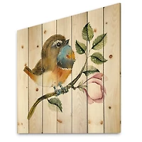 Designart - Bluethroat Bird On A Branch