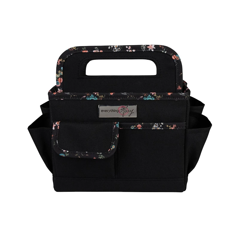 Everything Mary Black & Floral Collapsible Craft Caddy