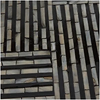 Black Mother of Pearl Drum Accent Table