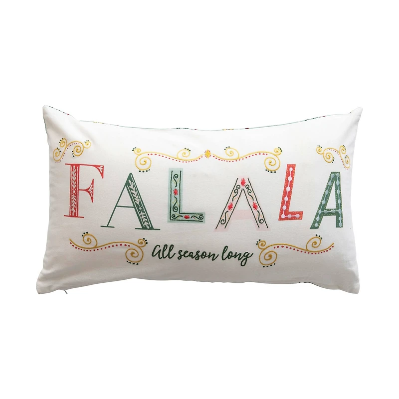 Hello Honey® 24" x 14" Holiday Cotton Lumbar Pillow