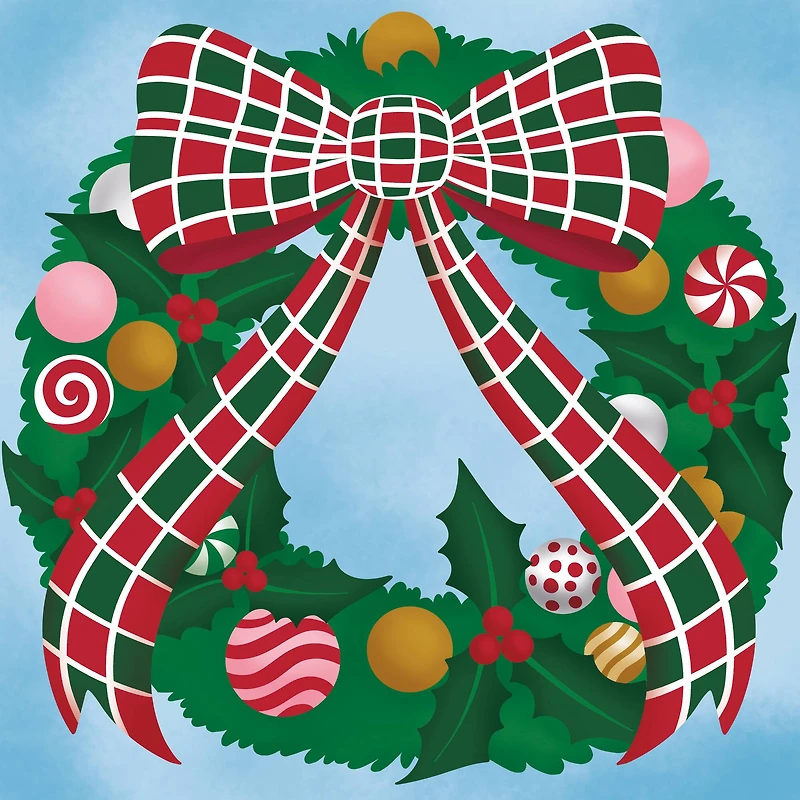 11" x 11" Christmas Wreath Canvas Painting Kit by Artist's Loft™