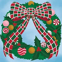 11" x 11" Christmas Wreath Canvas Painting Kit by Artist's Loft™