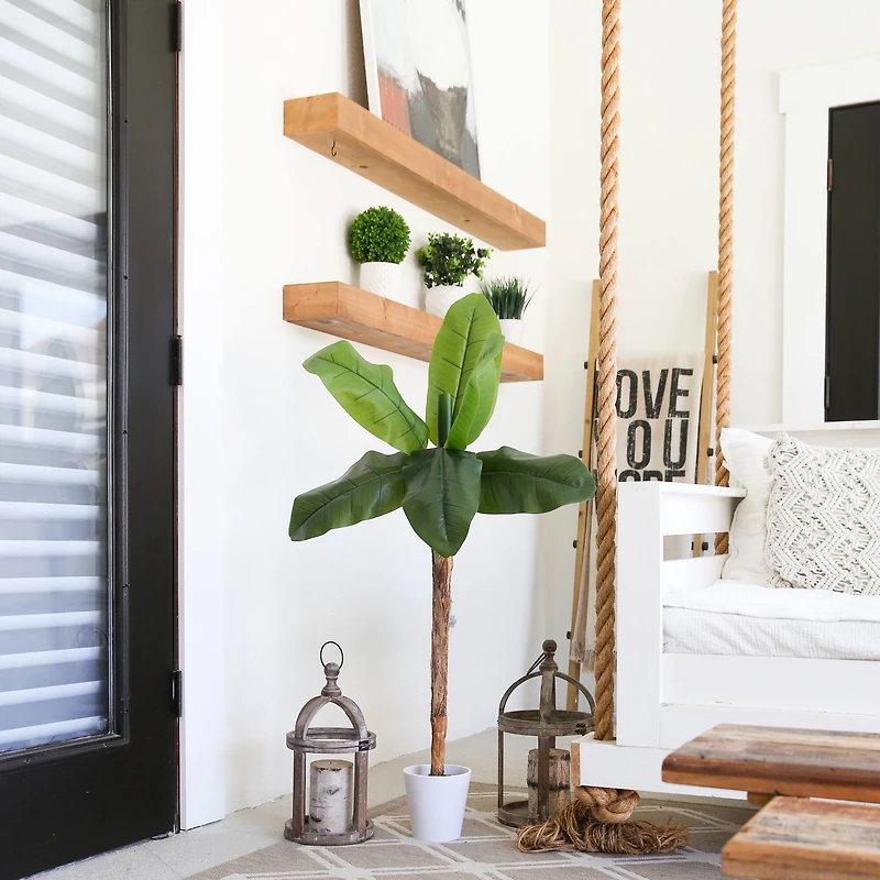 4ft. Artificial Banana Tree in Decorative Planter