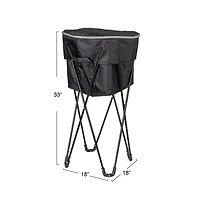 Household Essentials 2.75ft. Black Thermal Standing Cooler with Travel Bag
