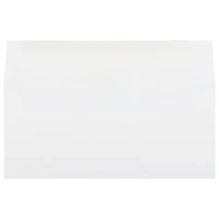 JAM Paper 4.12" x 9.5" Bright White Linen Strathmore Business Envelopes, 50ct.