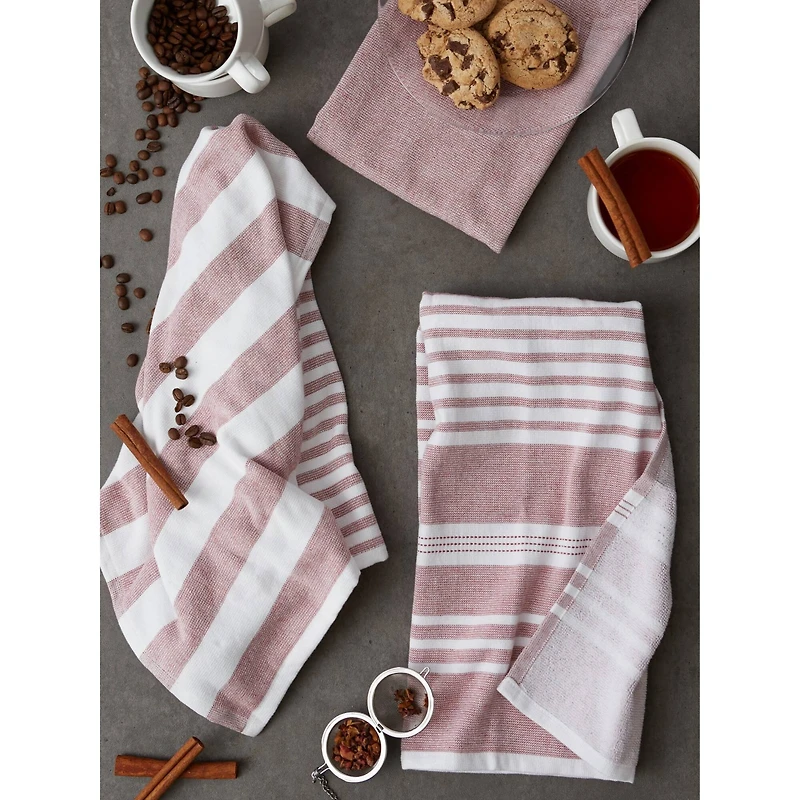 DII® Barn Red French Terry Dishtowel Set