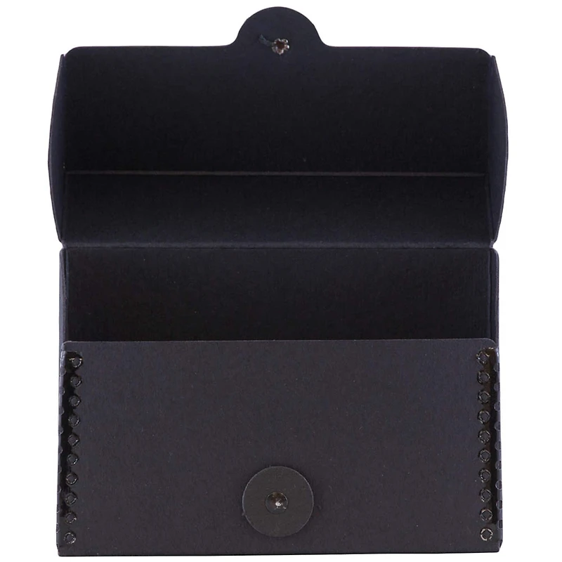 JAM Paper Black Kraft Button & String Tie Closure Portfolio, 4.25" x 6.25"