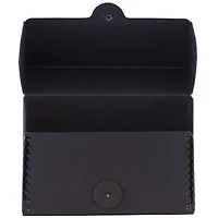 JAM Paper Black Kraft Button & String Tie Closure Portfolio, 4.25" x 6.25"