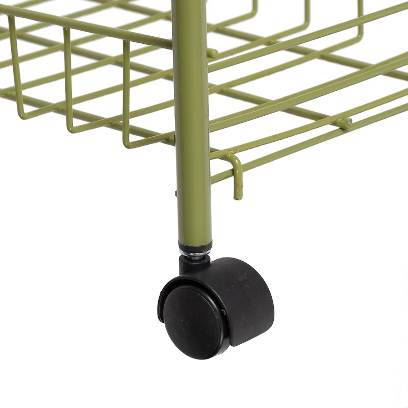 Honey Can Do Olive 3-Tier Rolling Cart