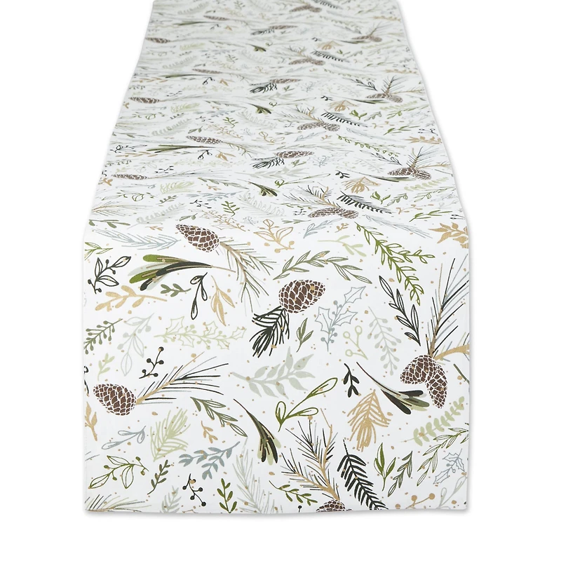 Sparkle Sprigs Printed Table Runner, 14" x 108"