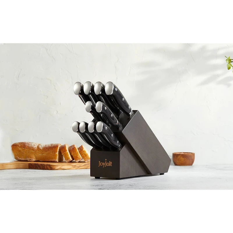 JoyJolt® 11-Piece Assorted High Carbon Knife Block Set